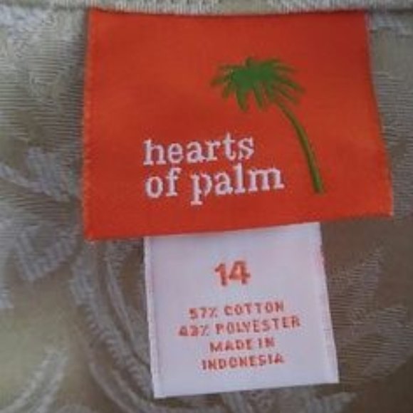 Heart of Palm Jacket Cotton Polyester Long Sleeve Collared SZ 14 - Picture 2 of 6